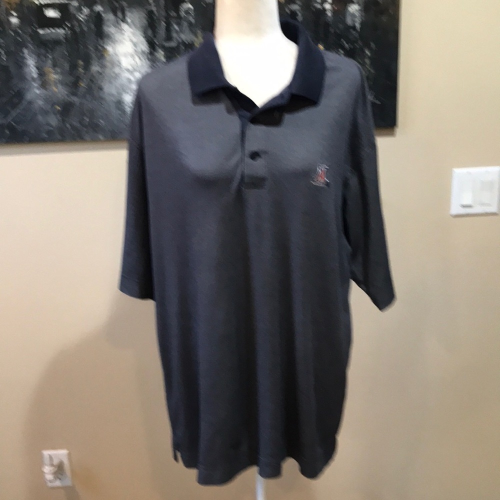 Cutter & Buck Blue and Gray Cotton Blend University of Arizona Polo Shirt-XL